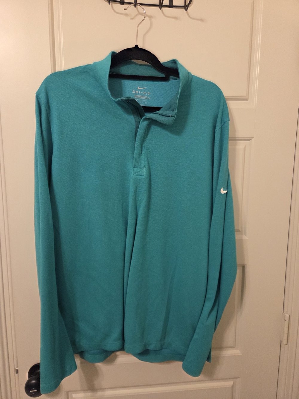 Nike Dri-FIT Teal Long Sleeve Pullover